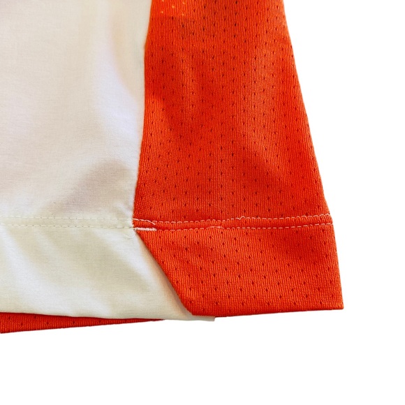 Nike Dri-Fit White & Orange Collared Golf Shirt NikeGolf Tour Performance Mens S - Picture 6 of 12